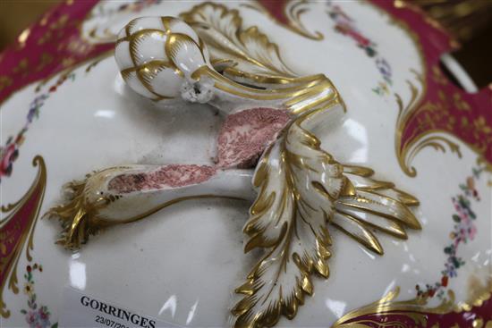A late 19th/early 20th century large dinner service, bordered and gilded